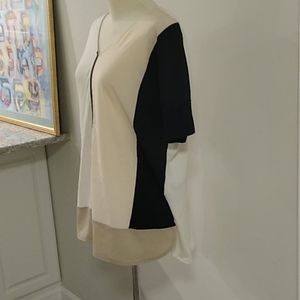 Blanca colorblock dolman blouse boxy cut tunic tee top blouse curved hem 12